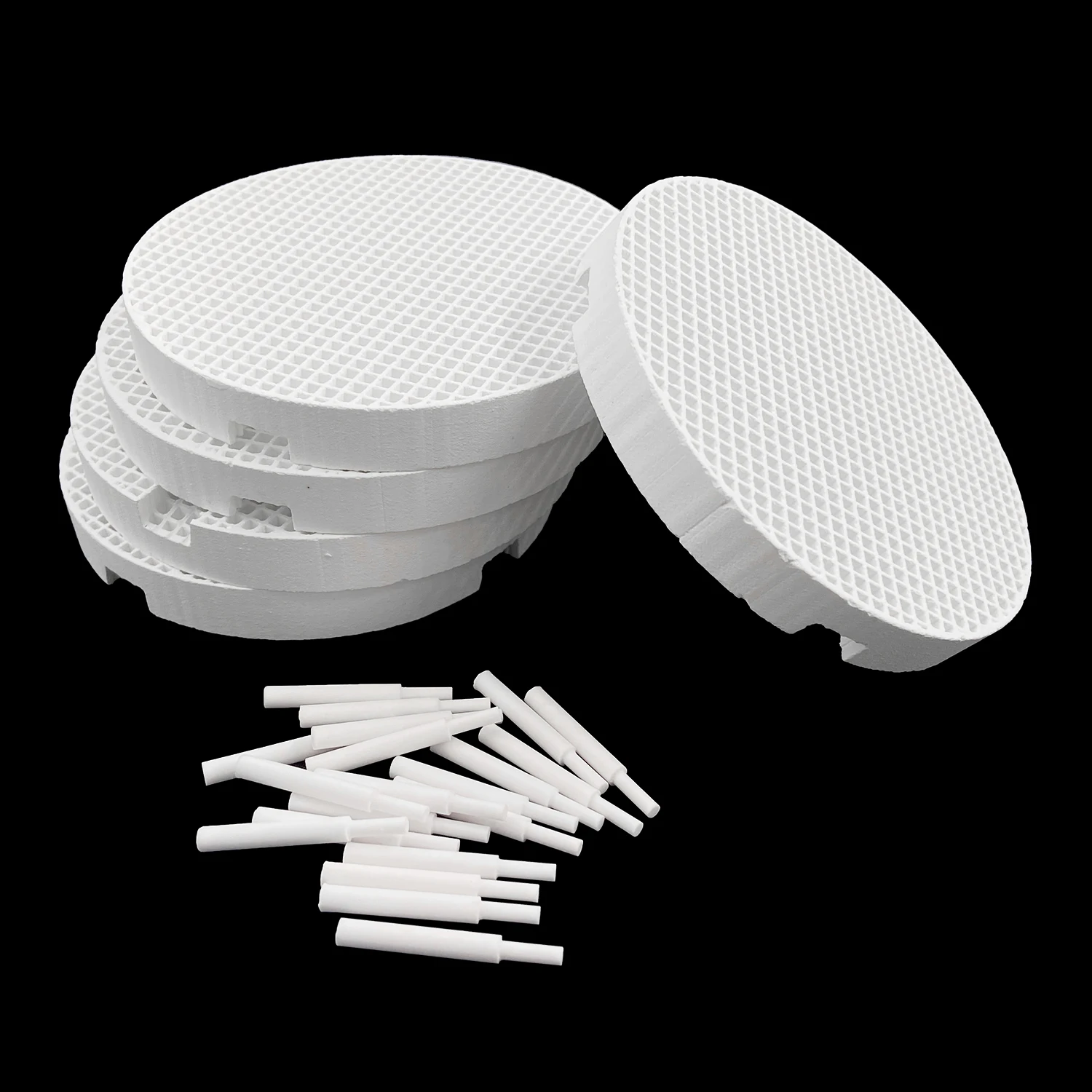 WellCK Dental Honeycomb Round Firing Trays with 20 Pins for Sintering Pan Rack Circle Plate holder Dental Technician Supplies