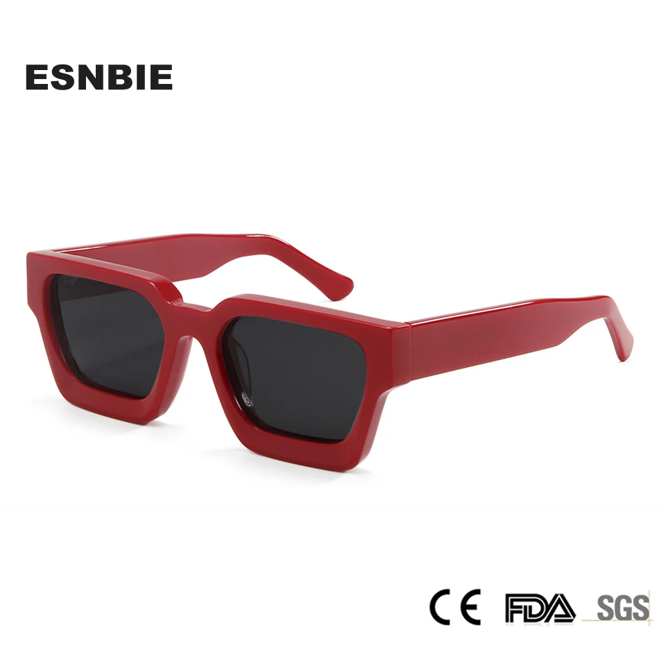 

Trending Polarized Thick Red Acetate Sunglasses Women Oversize Frame Glasses For Men Luxury Designer Zonnebril Heren UV400