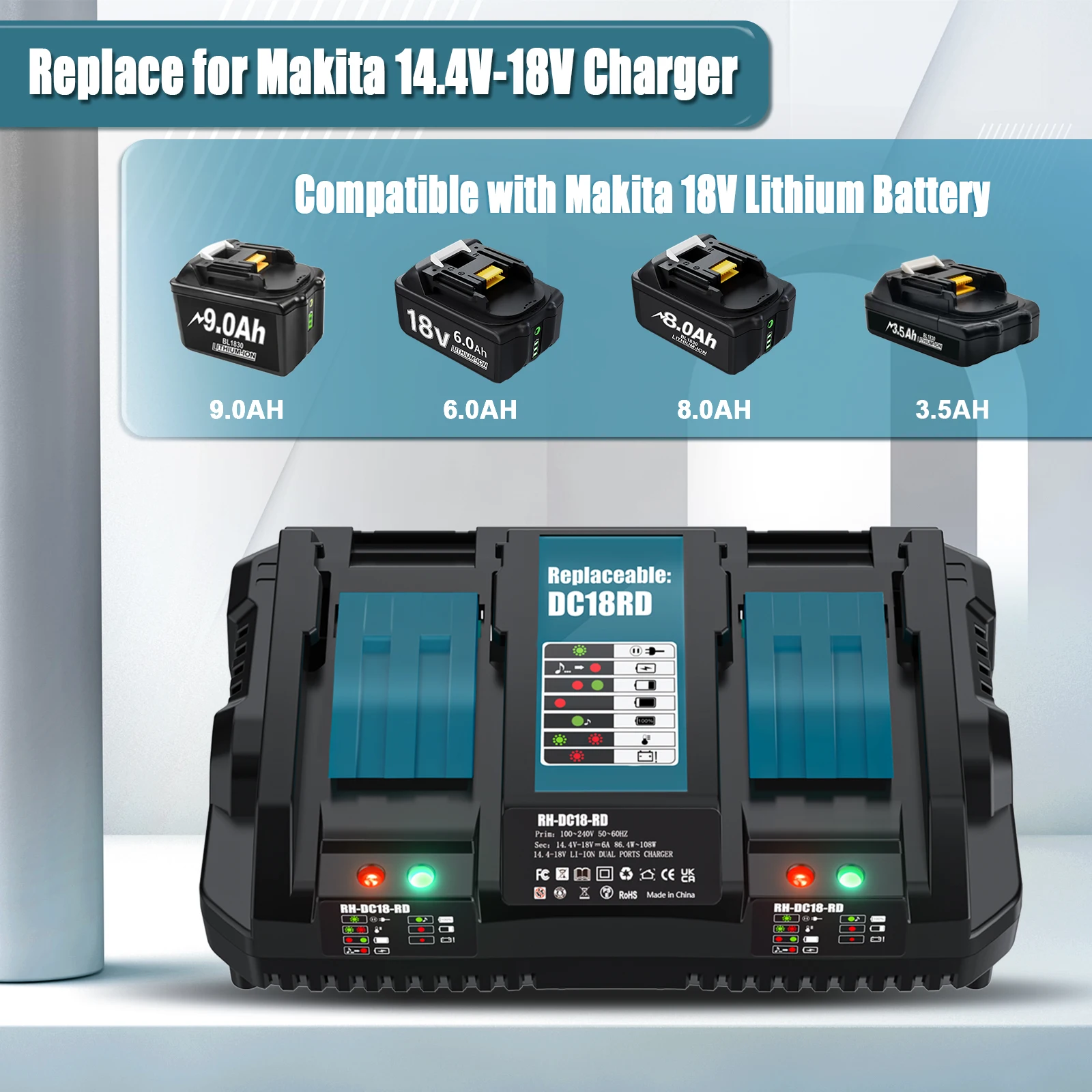 аккумулятор или зарядное устройство для makita 18v аккумулятор bl1850b bl1860 bl 1860 bl1830 bl1815 bl1840 LXT400 9.0Ah для makita 18v tools дрель