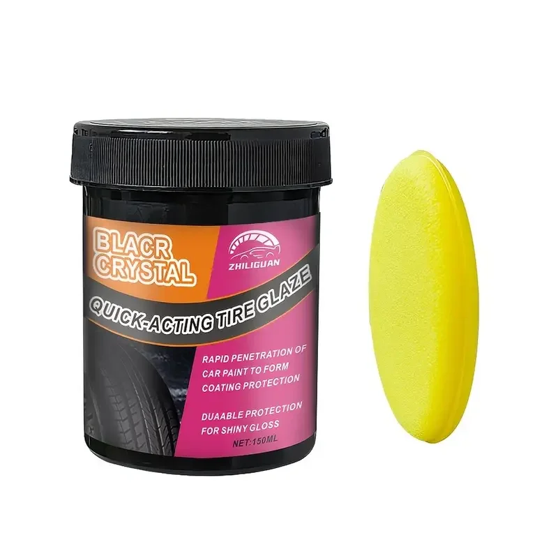 Automotive Tire Gloss Wax - Durable Protection with Plastic Parts Brightener, Long-lasting Maintenance Coating, Anti-Aging