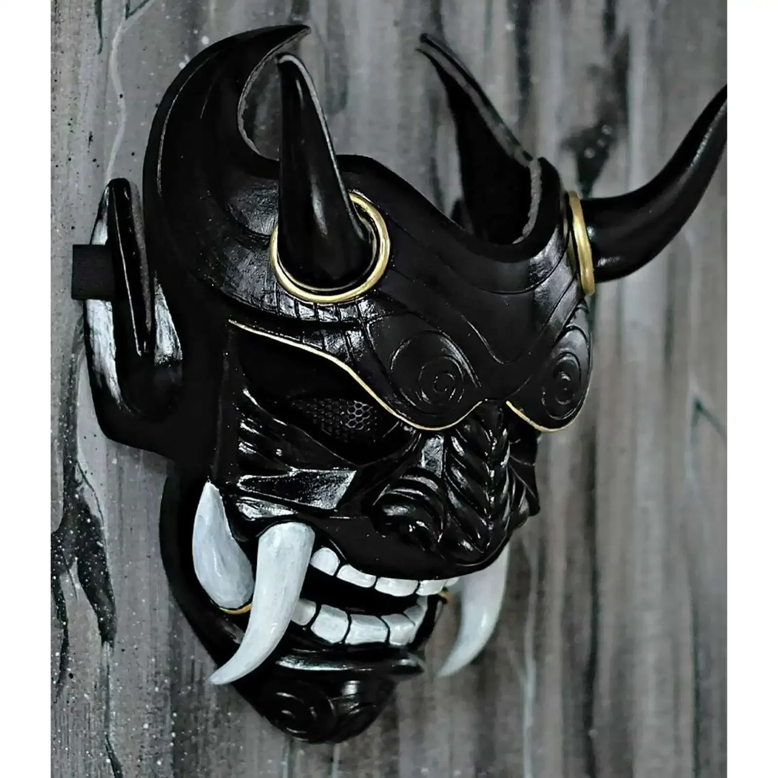 Dorosłe unisex Halloween maski na twarz japońskie Hannya Demon Oni samuraj Noh Kabuki Prajna diabeł maska lateksowe maski imprezowe