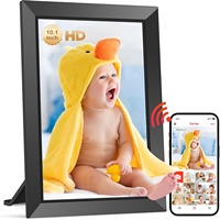 WiFi Digital Photo Frame 10.1 Inch HD IPS Touch Screen 32GB Storage Smart Digital Frame Share Image and Videos via Frameo App