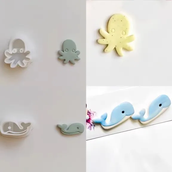 Ozean Meer Polymer Clay Cutter Sommer Strand Ohrring Präge Cutter Schiff Quallen Schwanz Form Ohrring Form für Anhänger Schmuck – Detail 10