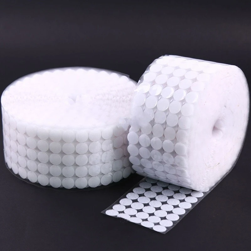 500PCS Hook-and-loop Fastener Self-adhesive Colagem Forte Circle Strong Glue Velcroo 10MM,15MM,20MM Adhesive Fastener Tape ZB006