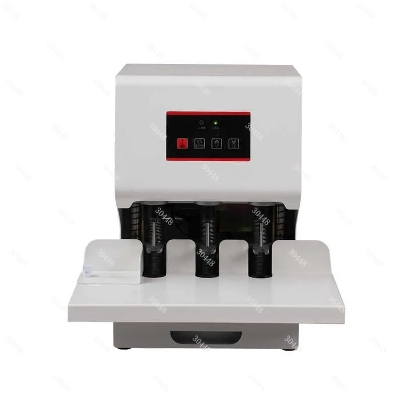 NB-ZDK3 Accounting Thread Binding Machine Automatic 3-Hole Electric Punch Binder for Documents Supports Single and Double Holes
