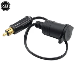 DC 12V 24V EU Plug For BMW DIN Hella Motorcycle Charger Socket Outlet Convert to Car Cigarette Lighter Adapter Power Lead Cable