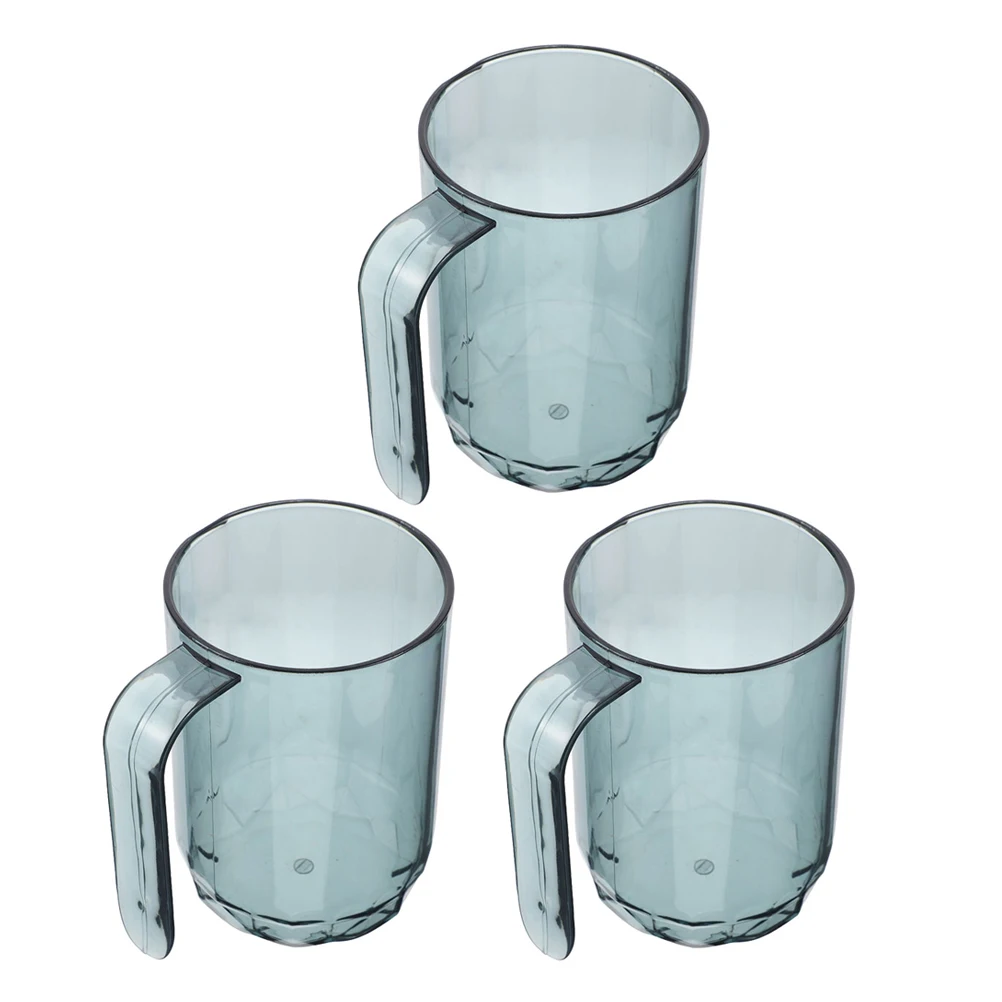 

3 Pcs Mouthwash Cups Durable Plastic Toothbrush Cup Nordic Bathroom Tumbler Kids Unbreakable Family Set Travel Oral Care Kit