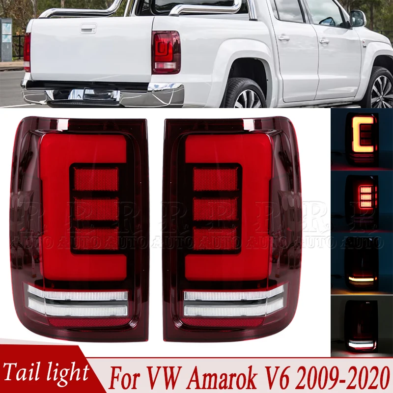 Para Volkswagen VW Amarok V6 2009 2010 2012 2013-2020 luz trasera LED para coche luces de freno lámparas de señal de giro conjunto de luces traseras