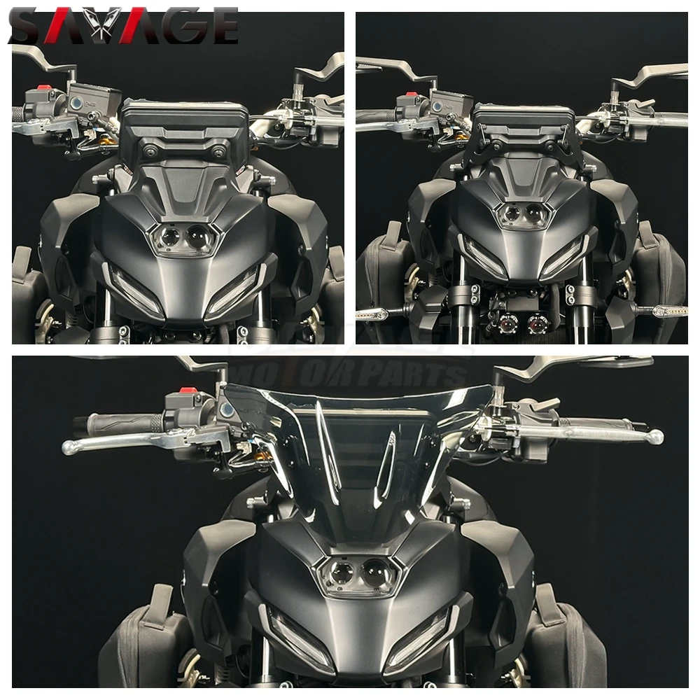 MT07 Windshield Windscreen Parabrisas For Yamaha MT-07 Y-AMT 2025-2026 Motorcycle Accessories Wind Deflectors Screen Wind Shield