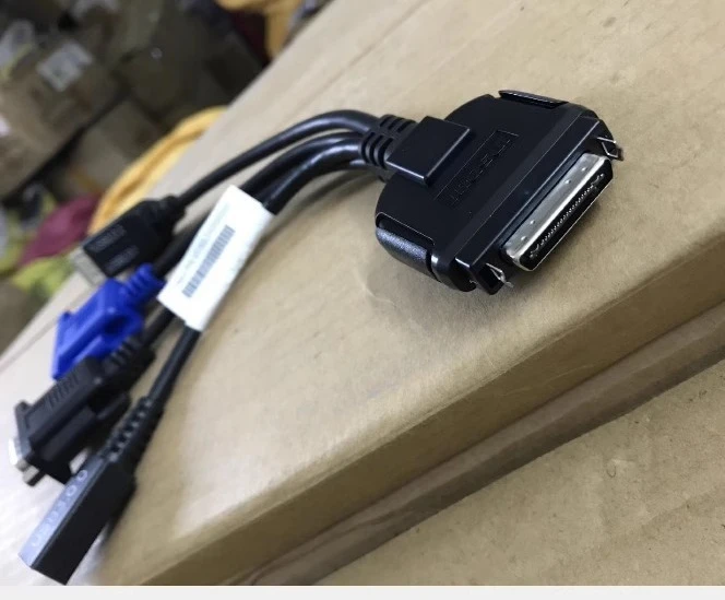 New For Inspur Blade Server Adapter Cable Braid Cable Interface IO-VGA + USB-COM Conversion Cable
