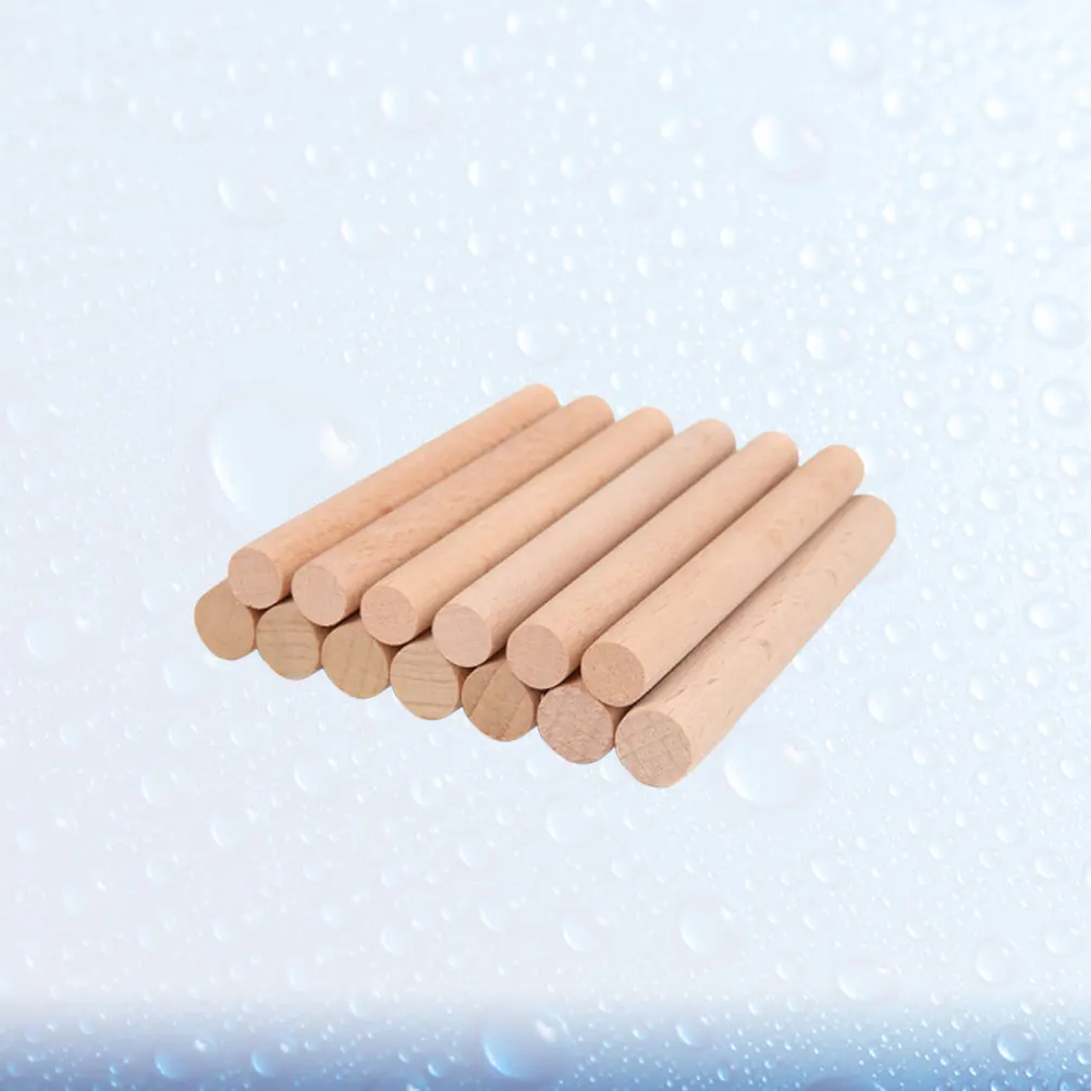 

20 Pcs Pin Beech Wood Round Rod Child Toy Paint Stir Sticks Bamboo Basswood Rods