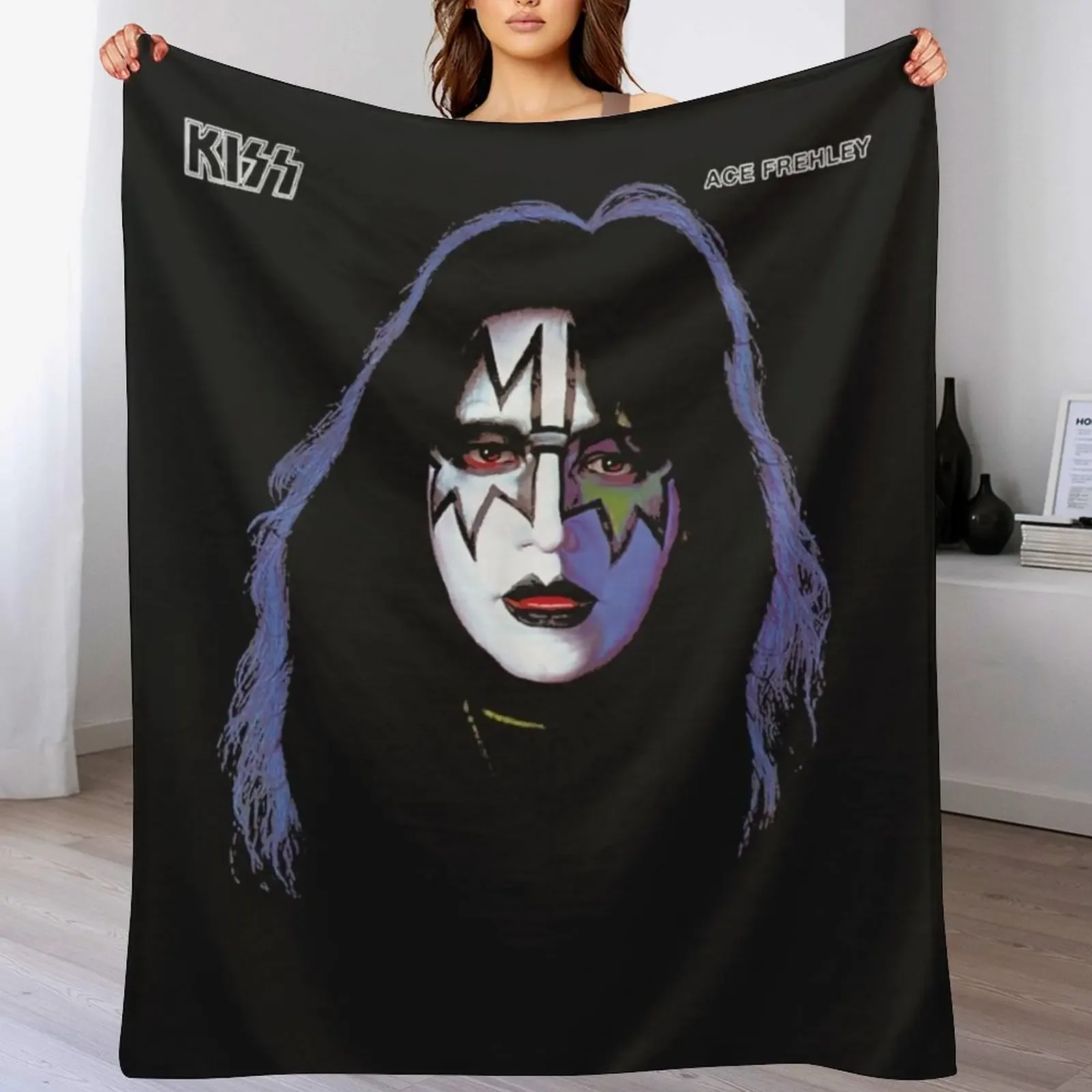 Ace frehley Throw Blanket No Pilling Soft Warm Blanket for Bed