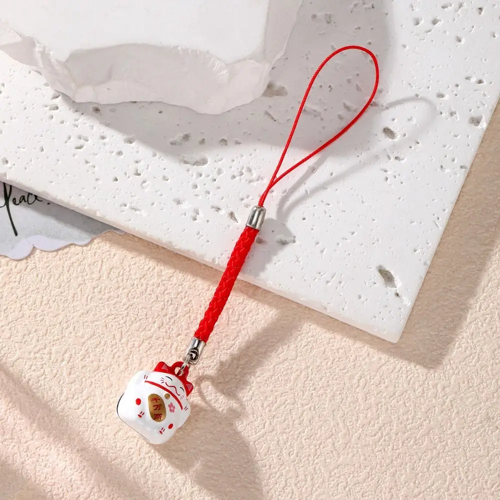

Lucky Cat Lucky Cat Подвески для телефона Подвески для телефона в китайском стиле Maneki Neko Цепочка для телефона с защитой от потери Мультяшный брелок с котом удачи