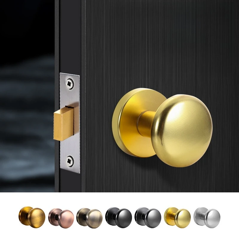 

Alloy Keyless Invisible Door Lock Bedroom Silent Home Round Hidden Handle