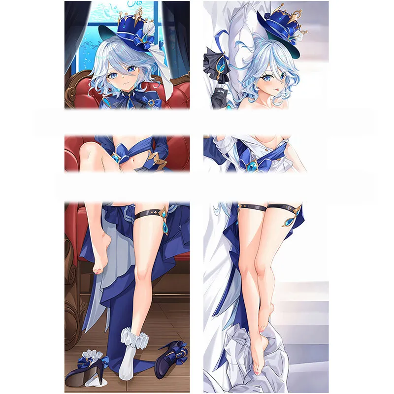 Japanese Anime Genshin Impact Furina De Fontaine Sexy Dakimakura Cozy Otaku Pillow Cover En Gifts New