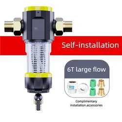 Pre filter Whole House Spin Down Sediment Water Filter Central Prefilter Purifier System Backwash Stainless Steel Mesh