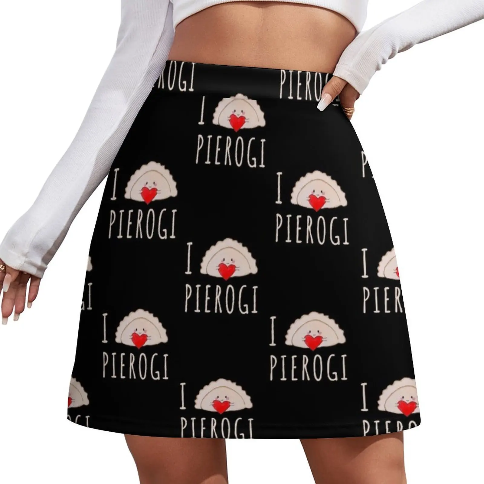 

I heart pierogi Mini Skirt Korean skirts japanese kawaii clothes Women's summer skirt Miniskirt woman