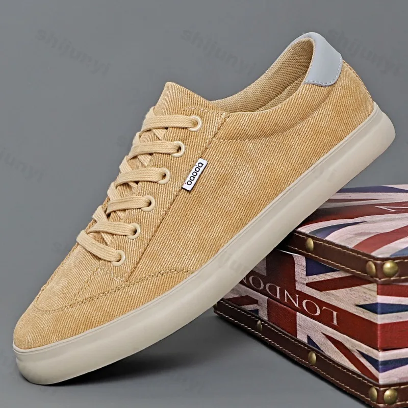 

Мужская повседневная обувь, тканевые туфли на плоской подошве со шнуровкой, осень 2024, новые мужские кроссовки, роскошный дизайн, парусиновая обувь для скейтбординга, мужские Zapatillas Hombre