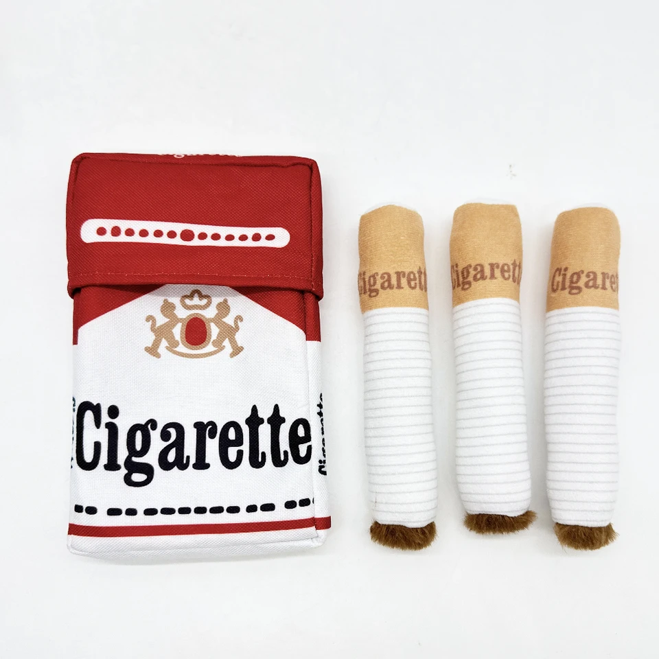 Nocciola Interactive Dog Toy whole box simulation cigarettes, fun pet toys,  interactive plush gifts, a gift for dog