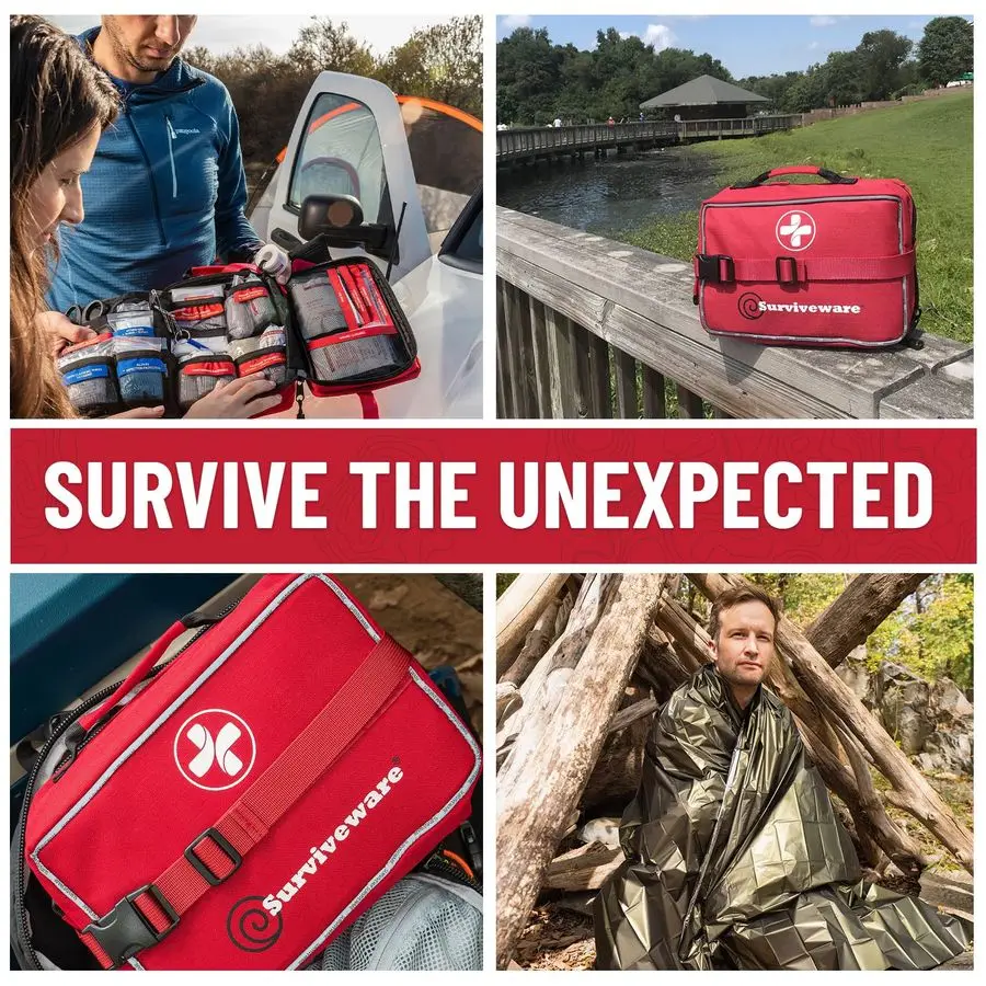 

238 Pcs Comprehensive Premium Survival First Aid Kit Medical Emergency Kit for Travel Camping Gear, Home Essentials amp Outdoor