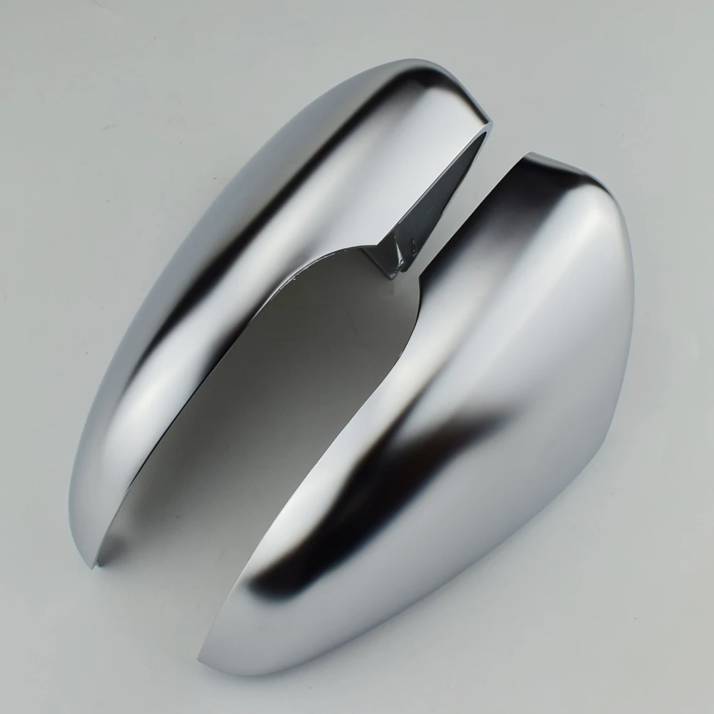 

2x For VW MK6 Golf 6 GTI 2009-2019 Matt Chrome Mirror Cover Silver Rearview Side Mirror Cap Housing Car Accessories