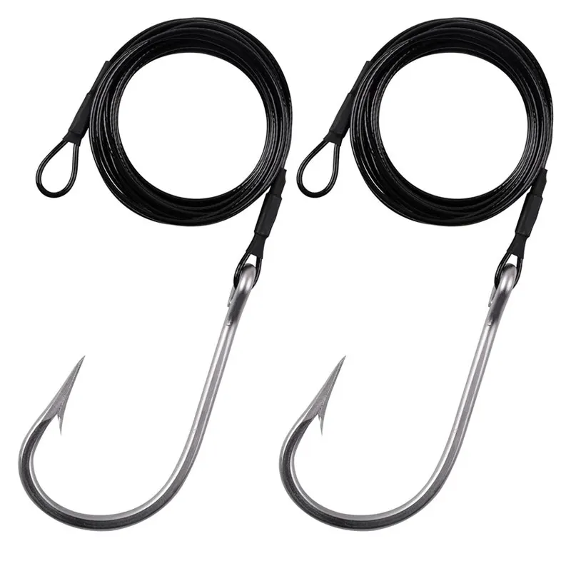 

3m Long Tuna Hook Fishing Shark Hooks Stainless Steel Fish hook 5/0—12/0 Big Game Boat Fishing Hook Shark Swordfish Hook Fishing