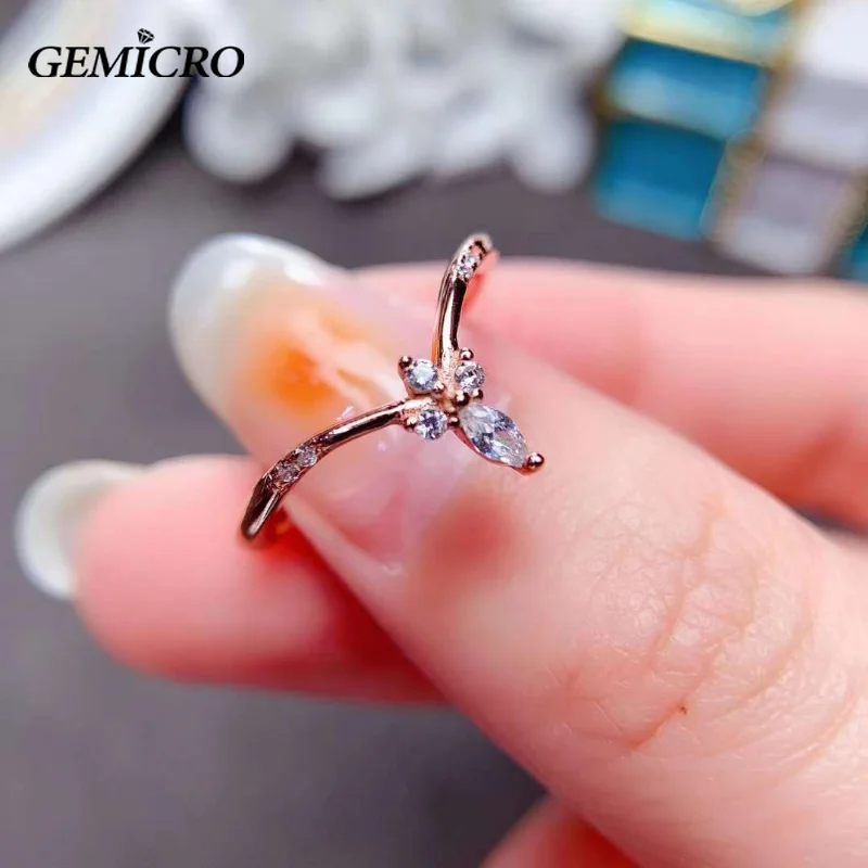 Romantic and Cute Artificial Cubic Zircon Rings with Sterling 925 Silver for Women Girl Lady Friend Daily Wear Fashion Gifts