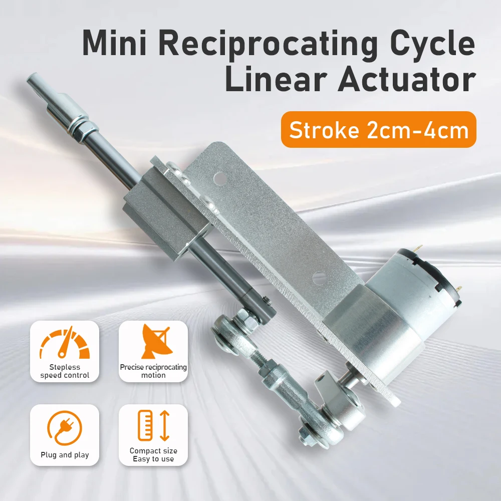 Tungfull Mini Reciprocating Linear Telescopic Motor Electric Push Pull Rod Actuator 2-4cm Stroke Automatic Reciprocating Motor