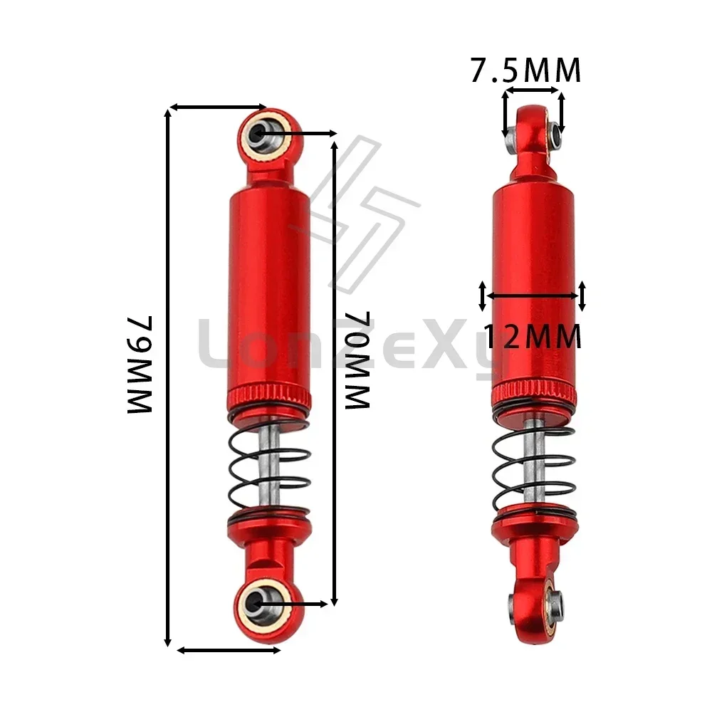 4 sztuki amortyzatora ze stopu metali 70 80 90 100 110 mm Sprężyna zewnętrzna do 1/10 RC Crawler Axial SCX10 Tamiya CC01 D90 TRX4 HPI