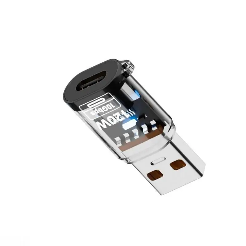 D08B USB to Type C Adapter Converter Connector 120W Fast 10Gbps Transfer Rate
