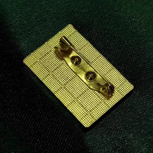 Yugoslav flag brooch 2.5 * 1.5cm rectangular pin with metal PVC coating can be customized