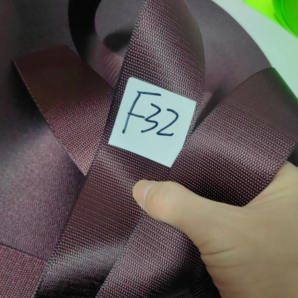 

JOORMOM 3-30M Deep Dark Red（F32）EU Lock Edge Fishline Seat Belt Car Modification High Strength Polyester Seat Belt Webbi