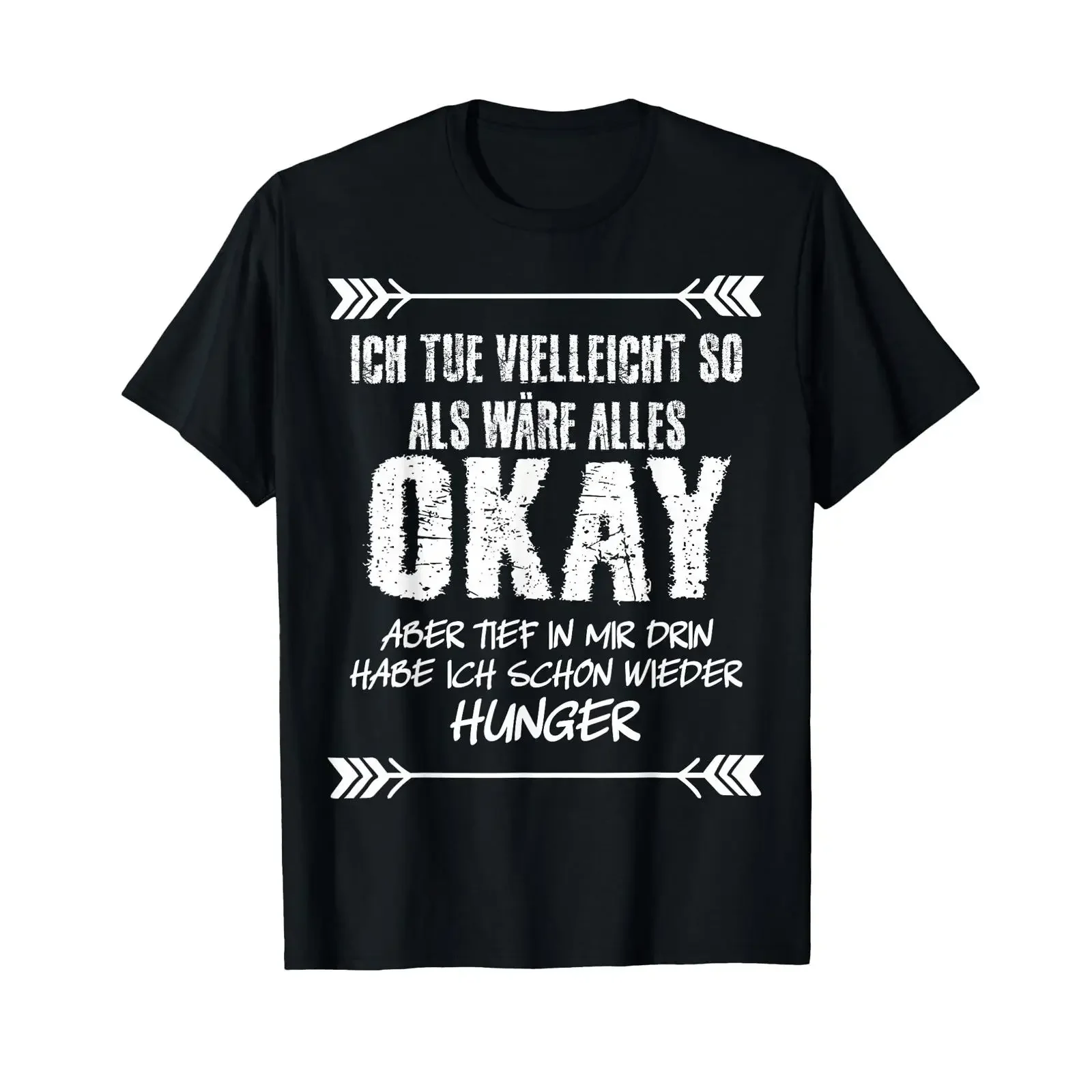 I'm just pretending but really hungry typical men's T shirt vintage Washed Casual Comfortable Soft Stretched fashion graphic