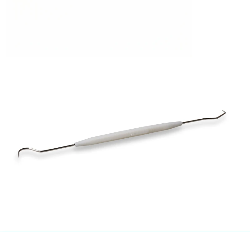 

200 шт., двойной крючок, зубной зонд для исследования зубов, стоматологический инструмент, стоматологический инструмент из нержавеющей стали, чистый гигиенический зонд для исследования, крючок