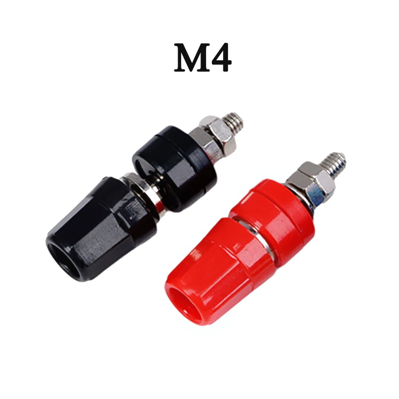 Wire Binding Post Thread Screw M4 M5 M6 M8 M10 Black+Red Set Weld Inverter Clamp Power Supply Splice Connect Battery Terminal