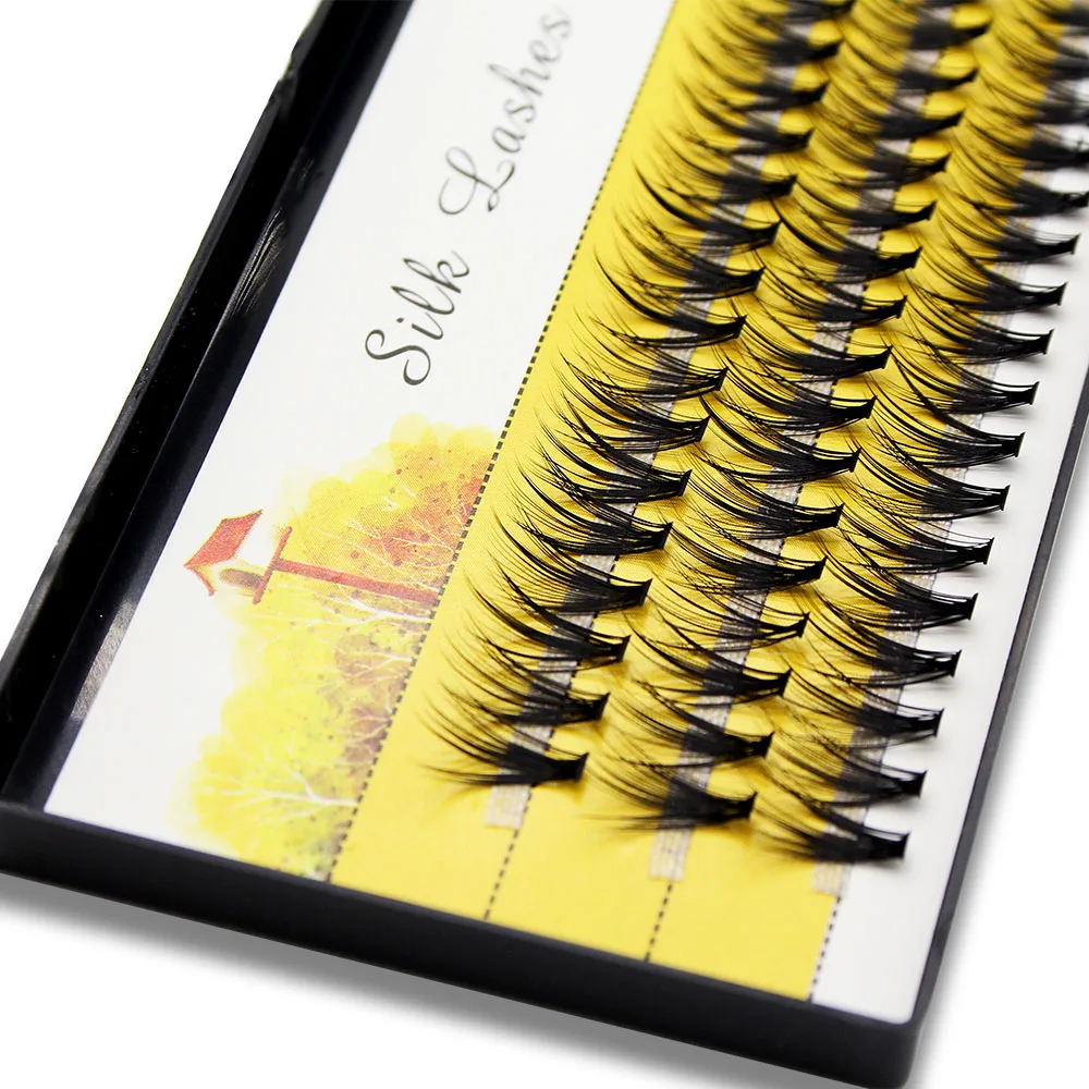 Schwarze 60 Bündel Nerz-Einzelwimpernverlängerungen Natürliche DD Seidenwimpern Weiche Cilos 3D Volumen-Wimpern – Detail 10