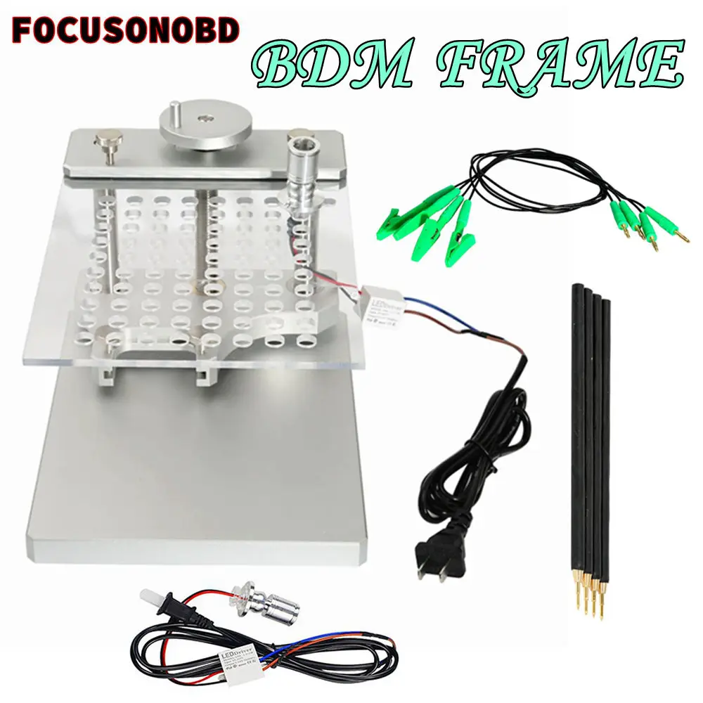 NUOVO LED BDM Telaio In Metallo In Acciaio Inox 2 IN 1 Sonda BDM 22 pz Adattatori BDM FRAME FGTECH V54 KESS V2.80 KTAG LED ECU Programmatore