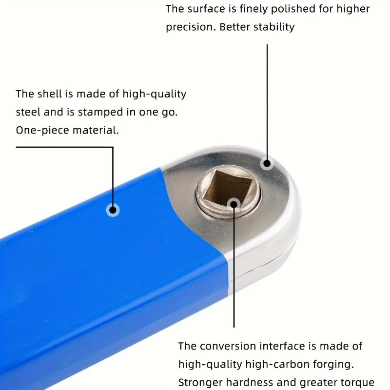 Kit de extensão de chave de catraca compacta com adaptador de acionamento quadrado de 4 estilos - aço de alto carbono, arco de balanço zero para espaços apertados