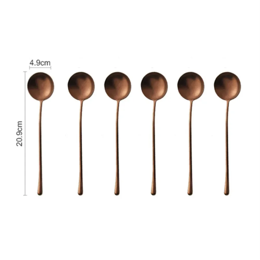 304 Stainless Steel Retro Spoon Set, Old Style, Dinner Spoon, Main Spoon, Drink Soup, Have A Meal, 6Pcs