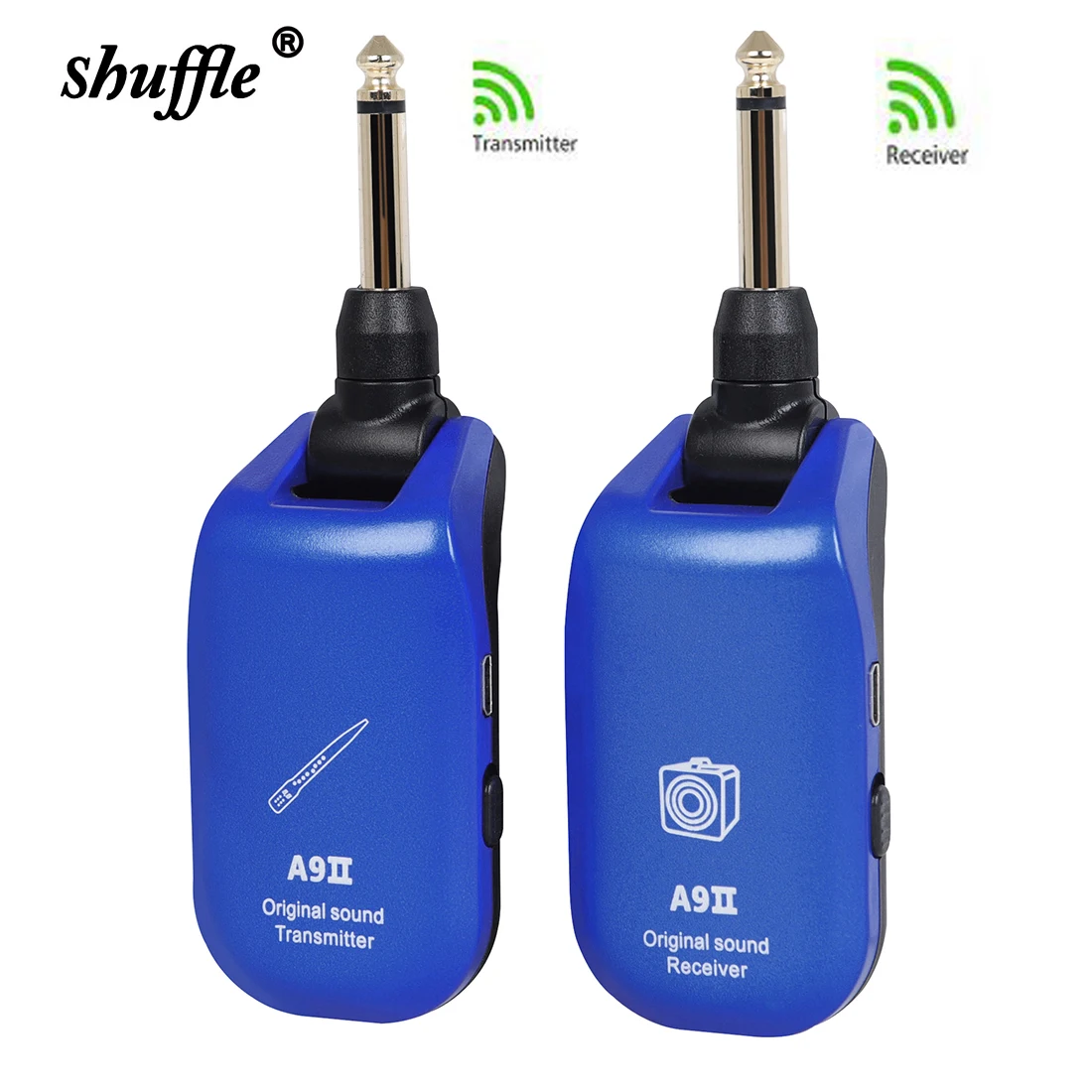 UHF Wireless Guitar System Transmitter and Receiver Anti-Interference Built-in Rechargeable Musical Instrument Accessories