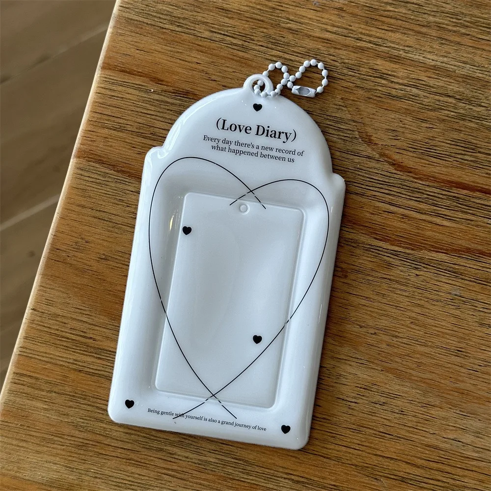 INS Style Multifunction Kpop Photocard Holder PVC Original 3 Inch Mini Photo Holder with Keychain Cute Photocard Case Students
