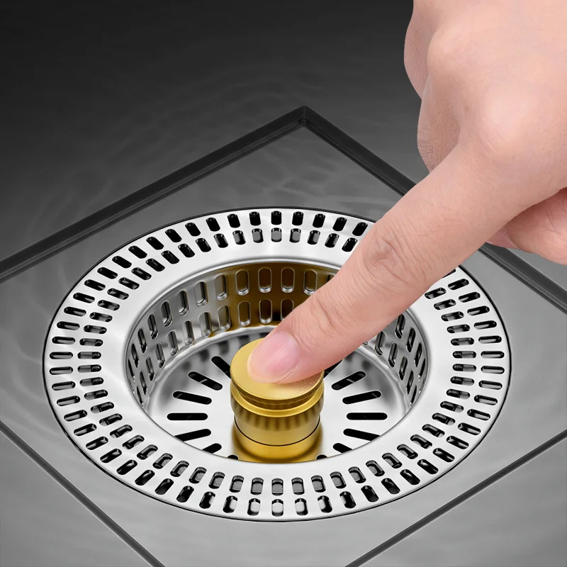 

Stainless Steel Kitchen Sink Strainer, Drain Plug & Stopper Set, Home Sink Filter Anti-Clog Parts, Easy To Clean Universal Size