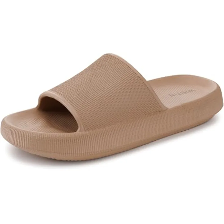 

WHITIN Slippers for Women Non Slip Cushioned Thick Sole Slides Quick Drying Bathroom Sandals