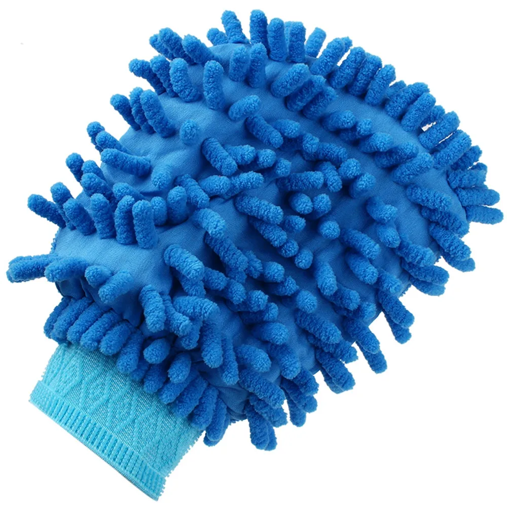 1PC Washable Car Washing Cleaning Gloves Tool Car Washer Super Mitt Microfiber Cleaning Cloth Random color