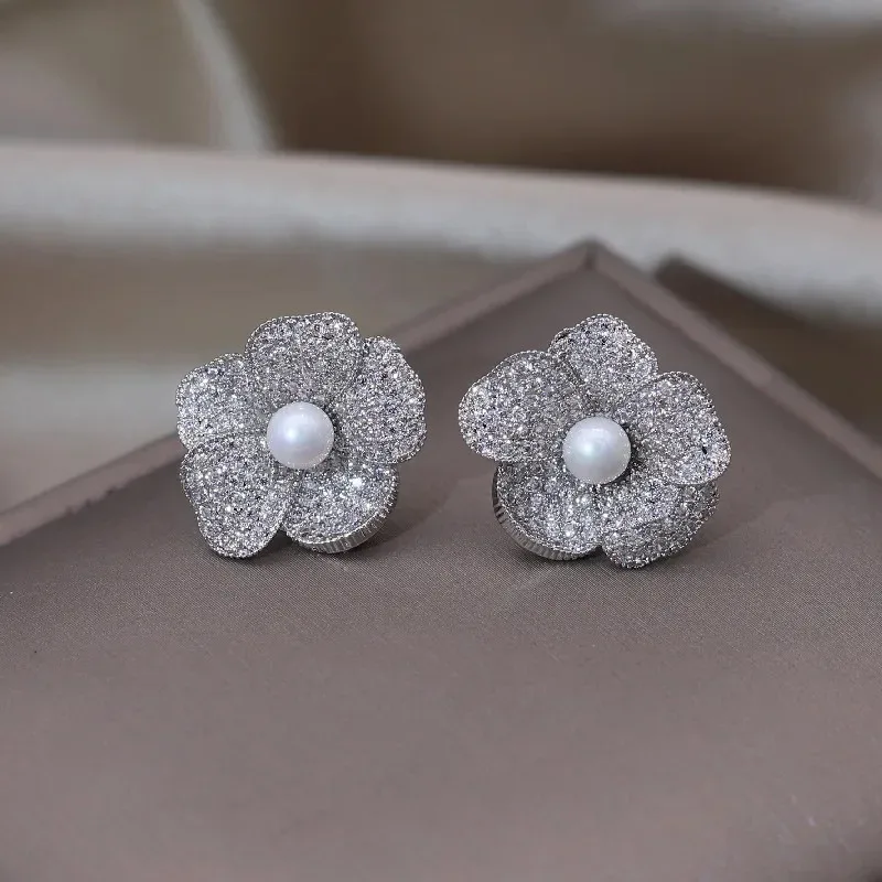 

TUES Korea Leaf Ring for Women Luxury Zircon Adjustable Wedding Party Jewelry Elegant Petal Ring Gift Opening Ceremony Accessori
