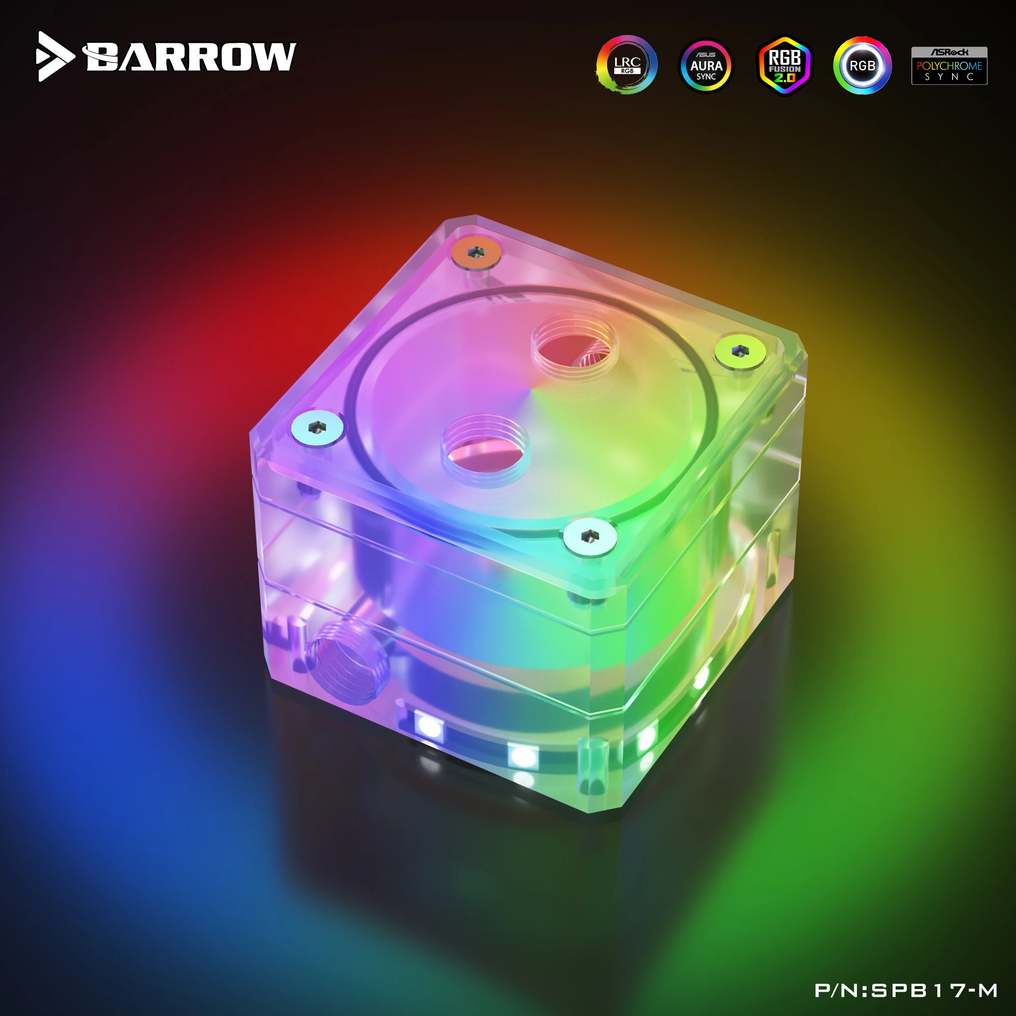 Barrow Mini ITX Reservoir RGB Water Pump Cover Expansion Part For Pump Box MOD used For ITX Case LRC 2.0 Acrylic SPB17-M