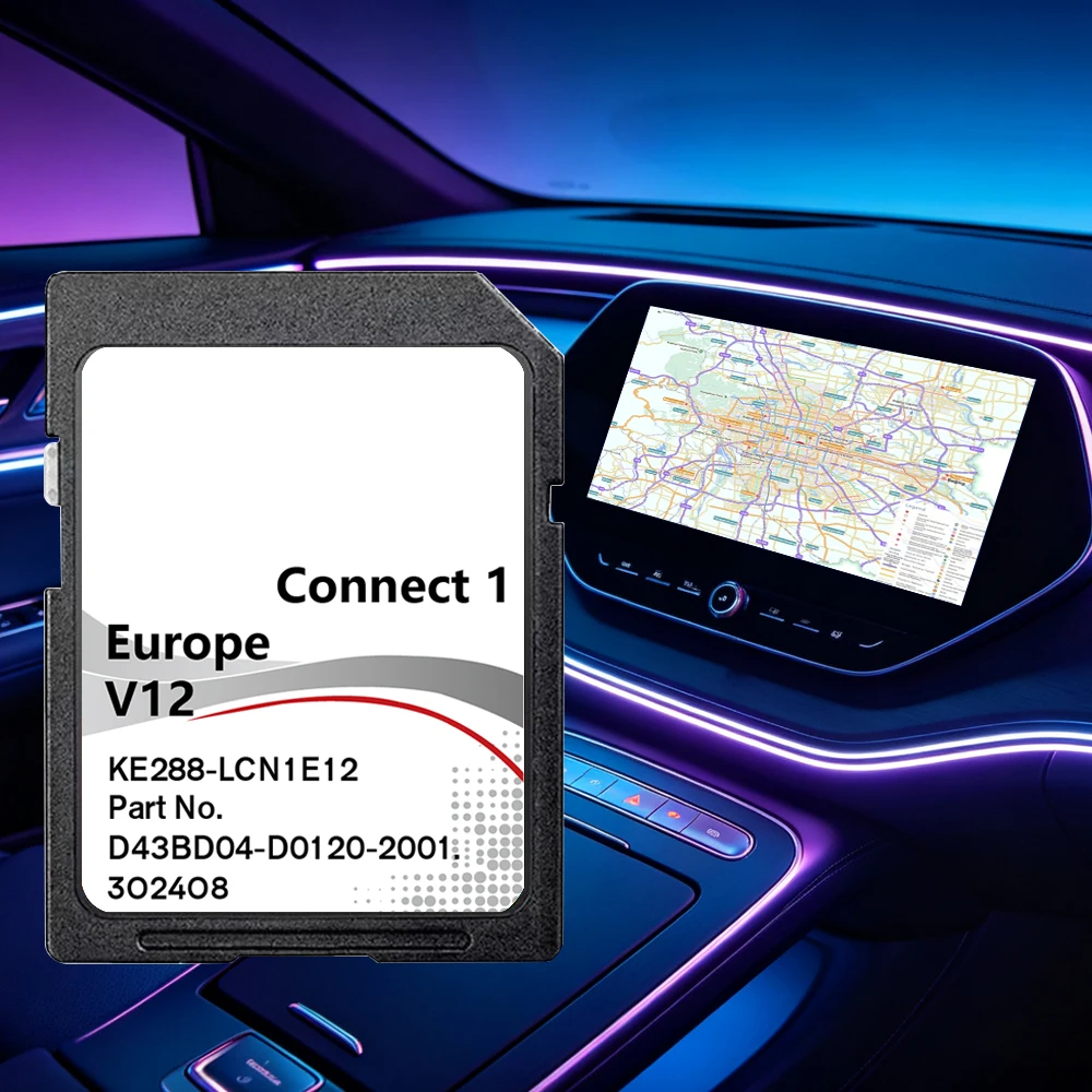 2022 Connect LCN1 V12 per Nissan Qashqai Juke Note, Scheda SD con Memoria per Auto, Aggiornamento Mappa Europa e Regno Unito, GPS Plug and Play, Navigatore Satellitare