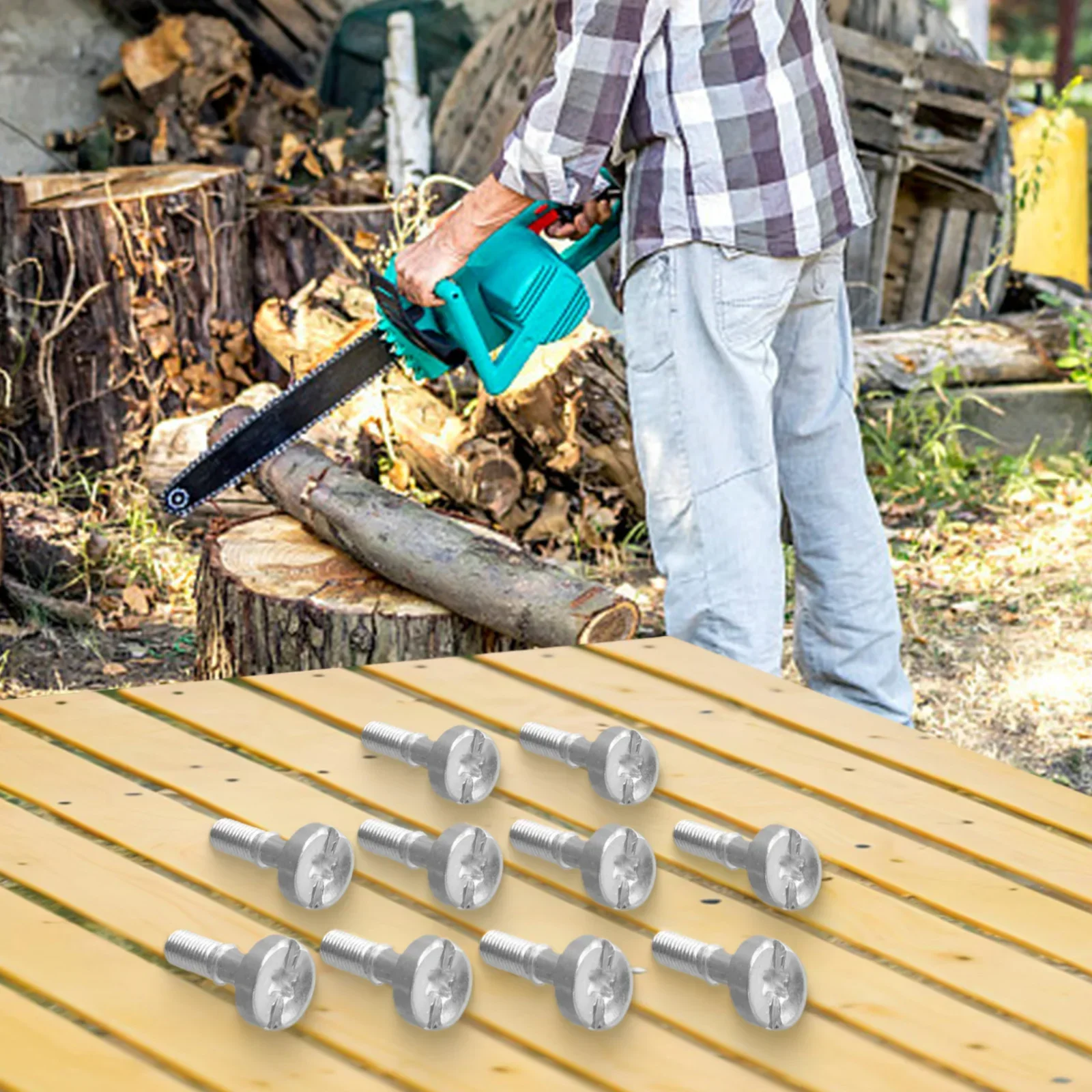 

10 M5X14 Bolts for Chainsaws Compatible with Various Models Including MS231 and MS251 Enhanced Anti Loosening Performance