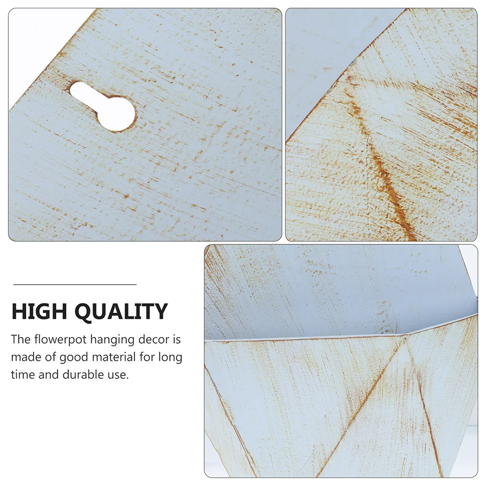 

2Pcs Hanging Planter Pot Iron Flowerpot Decor for Garden Balcony Fence Wall Hanging Basket Plants Container Balcony Flower Pot