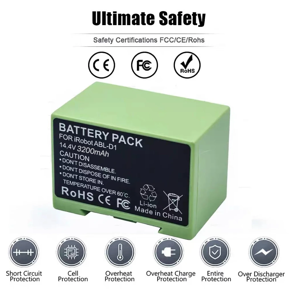

i7 14.4V 3200mAh compatible with iRobot Roombae Sweeper Battery and i-Series i7 e5 7150 7550 i3 3150 i3 3550 i4 4150 i4 i4 i4 i4